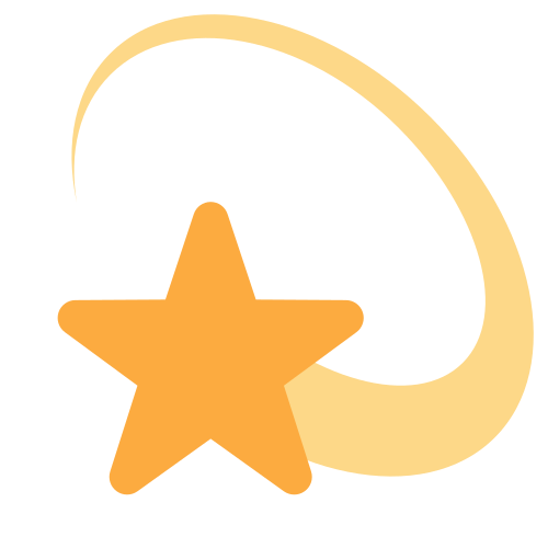 Dizzy as drawn by Twitter / X in Twemoji 1.0