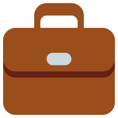 Briefcase as drawn by Twitter / X in Twemoji 1.0