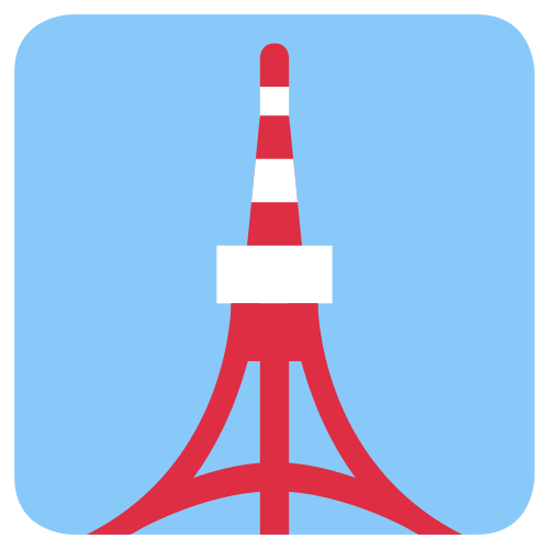 Torre De Tokio as drawn by Twitter / X in Twemoji 1.0