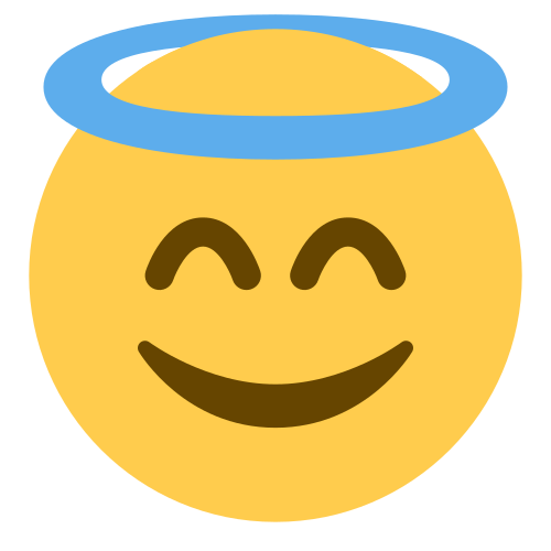 Smiling Face with Halo, the previous design