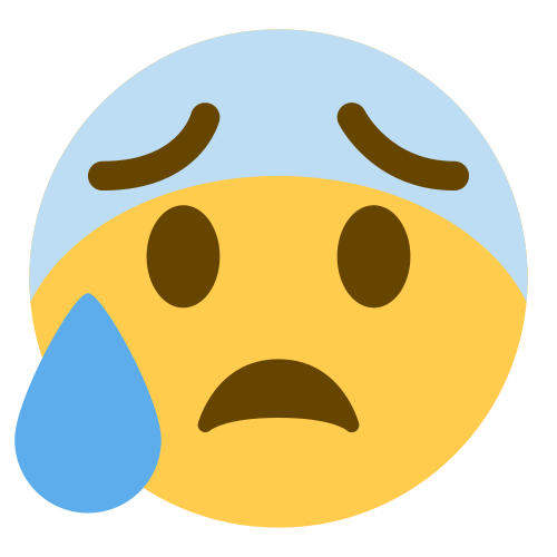 Anxious Face with Sweat, the previous design