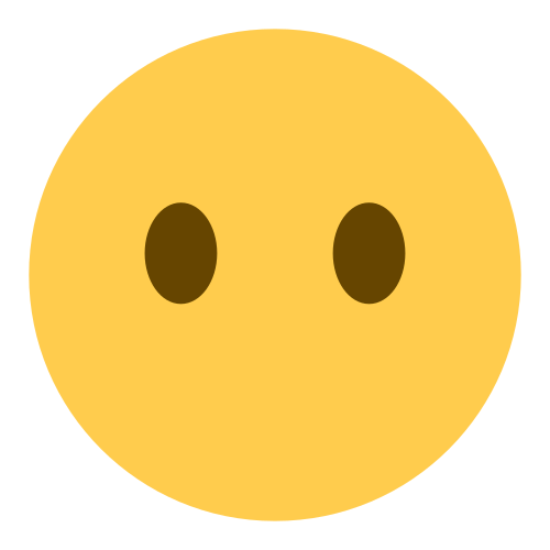 Face Without Mouth as drawn by Twitter / X in Twemoji 1.0