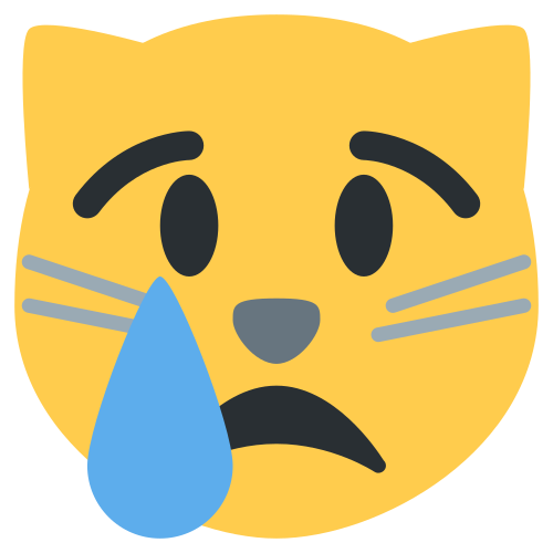 Gato Llorando as drawn by Twitter / X in Twemoji 1.0