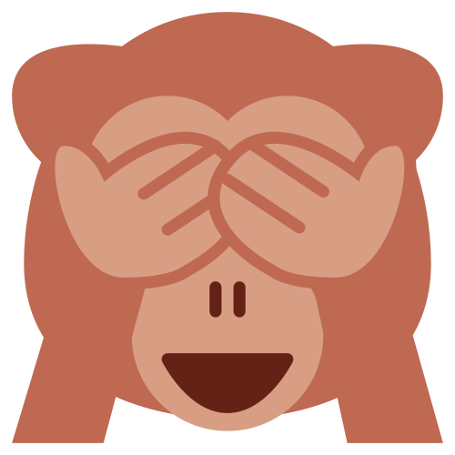 See-No-Evil Monkey as drawn by Twitter / X in Twemoji 1.0