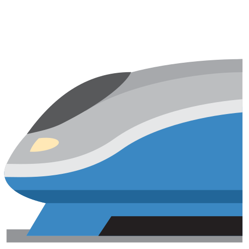 High-Speed Train as drawn by Twitter / X in Twemoji 1.0