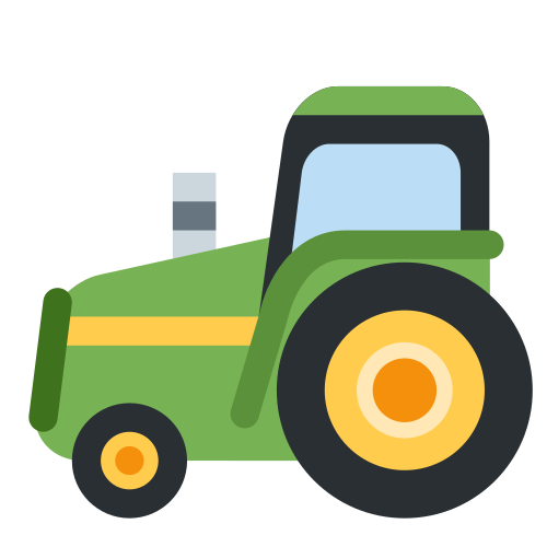 Tractor as drawn by Twitter / X in Twemoji 1.0