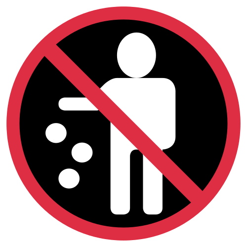 No Littering as drawn by Twitter / X in Twemoji 1.0