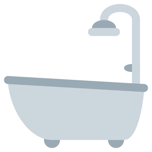 Bathtub as drawn by Twitter / X in Twemoji 1.0