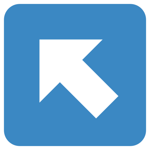 Up-Left Arrow as drawn by Twitter / X in Twemoji 1.0