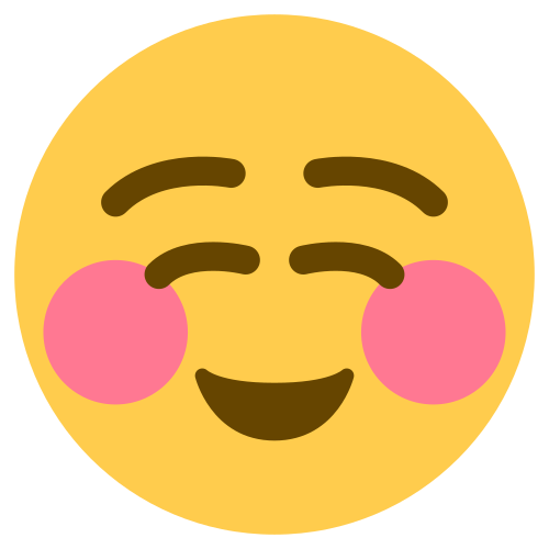 Smiling Face as drawn by Twitter / X in Twemoji 1.0