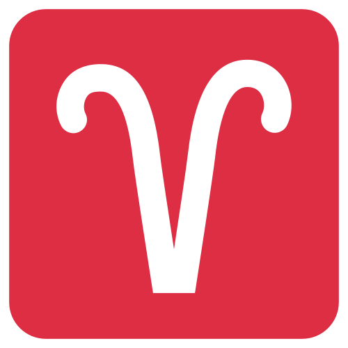 Aries as drawn by Twitter / X in Twemoji 1.0