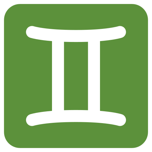 Gemini as drawn by Twitter / X in Twemoji 1.0