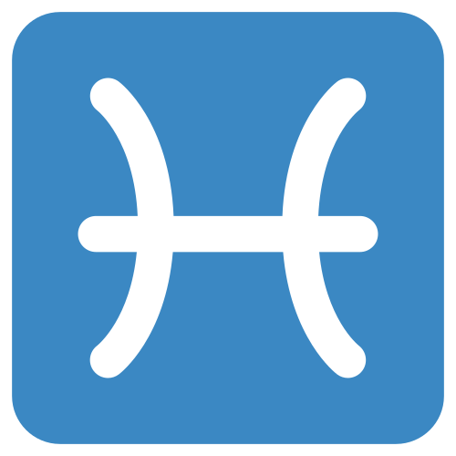 Pisces as drawn by Twitter / X in Twemoji 1.0