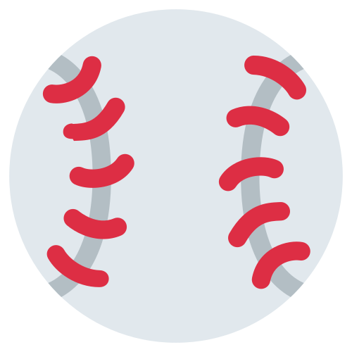 Baseball as drawn by Twitter / X in Twemoji 1.0