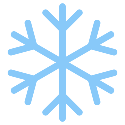 Snowflake as drawn by Twitter / X in Twemoji 1.0