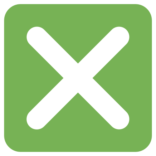 Cross Mark Button as drawn by Twitter / X in Twemoji 1.0