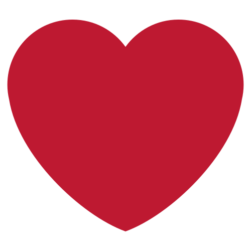 Rotes Herz as drawn by Twitter / X in Twemoji 1.0