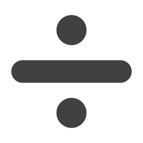 Divide as drawn by Twitter / X in Twemoji 1.0