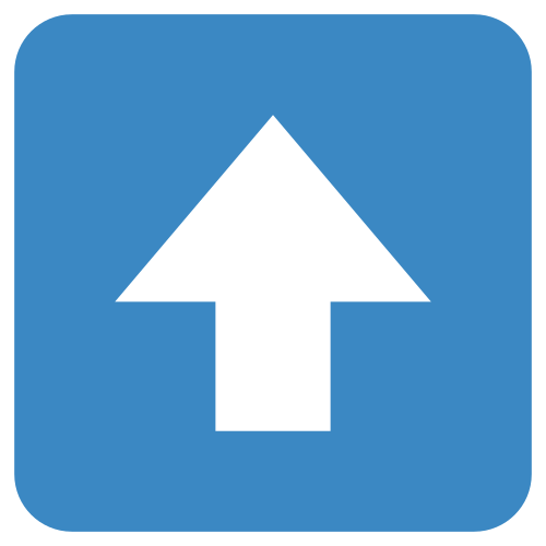 Up Arrow as drawn by Twitter / X in Twemoji 1.0