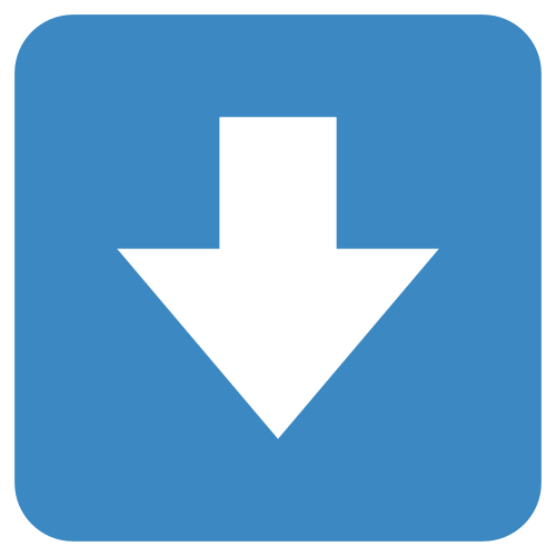 سهم لأسفل as drawn by Twitter / X in Twemoji 1.0