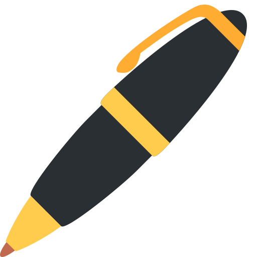 Pen as drawn by Twitter / X in Twemoji 11.0