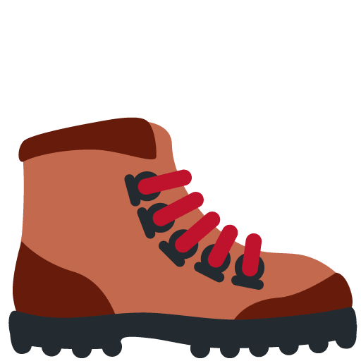 Hiking Boot as drawn by Twitter / X in Twemoji 11.0