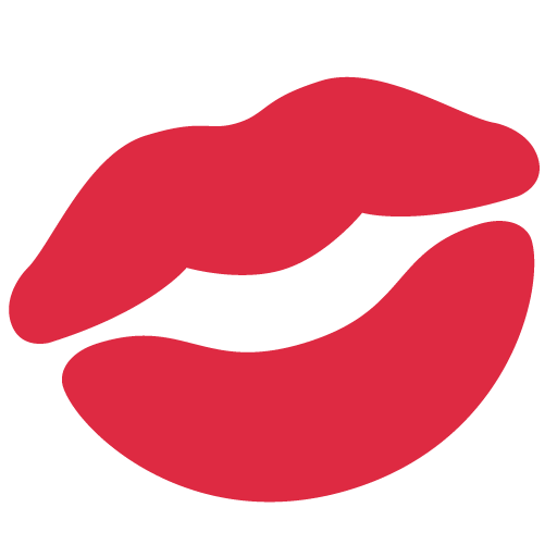 Kiss Mark as drawn by Twitter / X in Twemoji 11.1