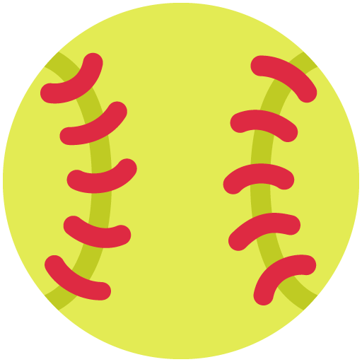Softball as drawn by Twitter / X in Twemoji 11.1