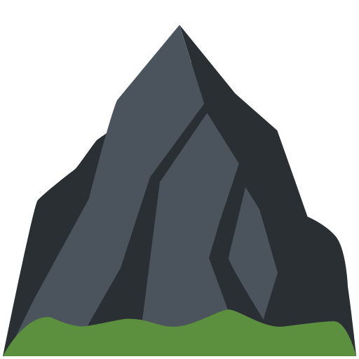 Mountain as drawn by Twitter / X in Twemoji 11.1