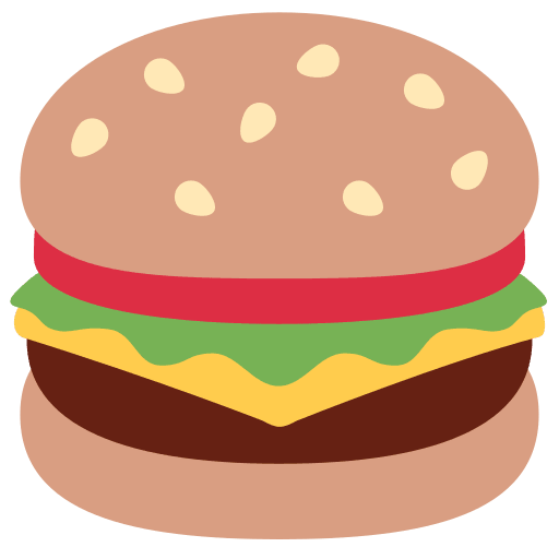 Hamburger as drawn by Twitter / X in Twemoji 11.2