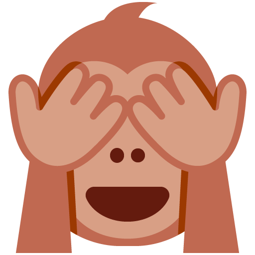 See-No-Evil Monkey as drawn by Twitter / X in Twemoji 11.2
