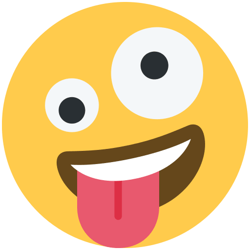 Faccina Impazzita as drawn by Twitter / X in Twemoji 11.2