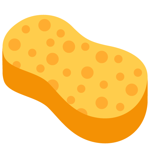 Sponge as drawn by Twitter / X in Twemoji 11.2