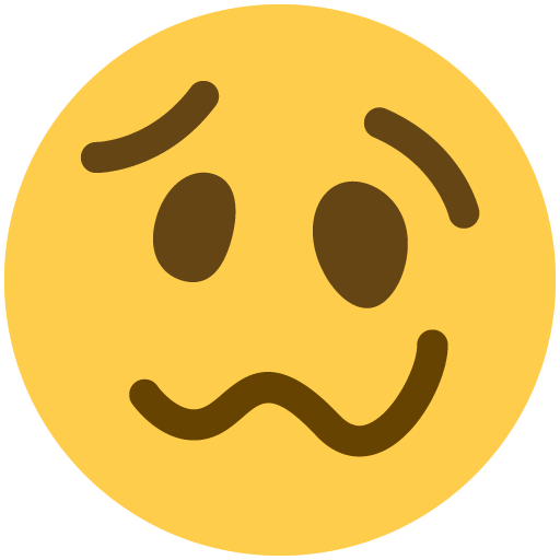 Woozy Face as drawn by Twitter / X in Twemoji 11.4