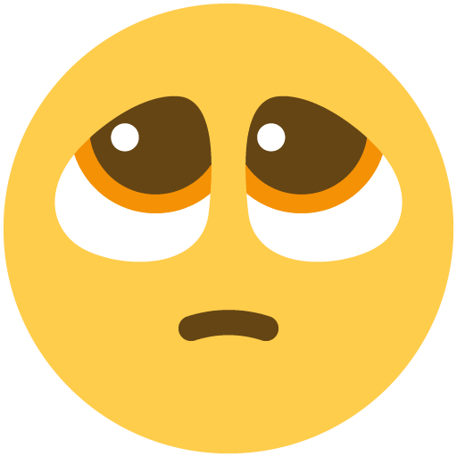 Cara Suplicante as drawn by Twitter / X in Twemoji 11.4
