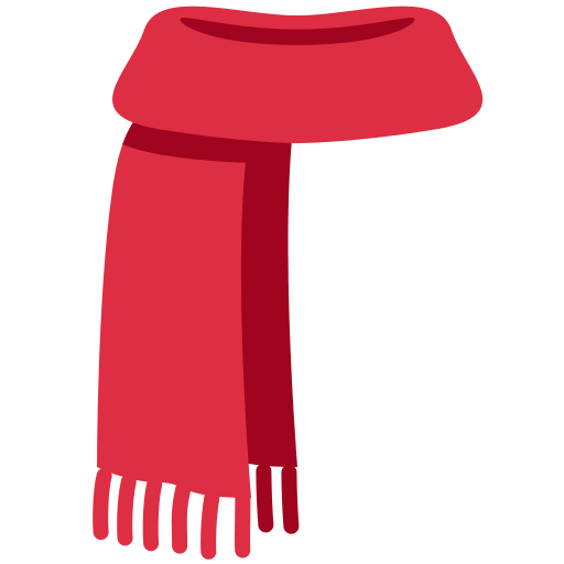 Scarf as drawn by Twitter / X in Twemoji 11.4