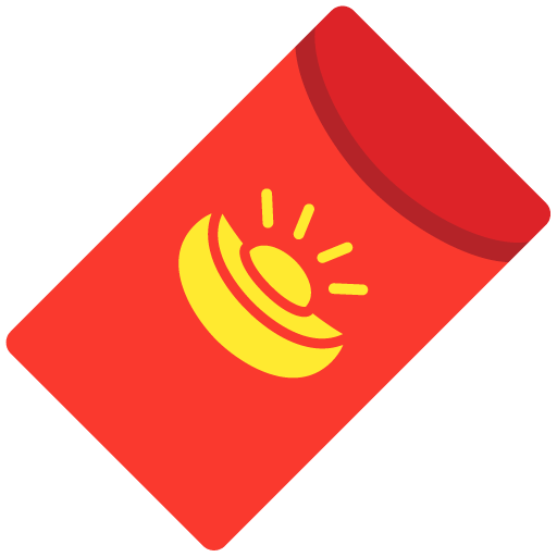 Red Envelope as drawn by Twitter / X in Twemoji 12.0