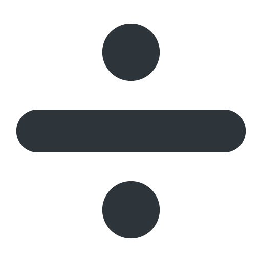 Divide as drawn by Twitter / X in Twemoji 12.0