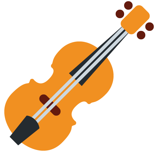 Violin as drawn by Twitter / X in Twemoji 12.1.4