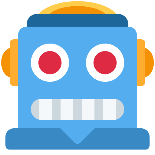 Robot as drawn by Twitter / X in Twemoji 12.1.4