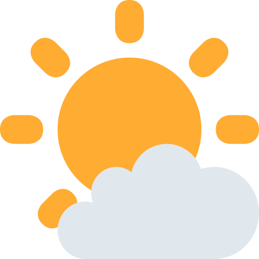 Sun Behind Small Cloud as drawn by Twitter / X in Twemoji 12.1.5