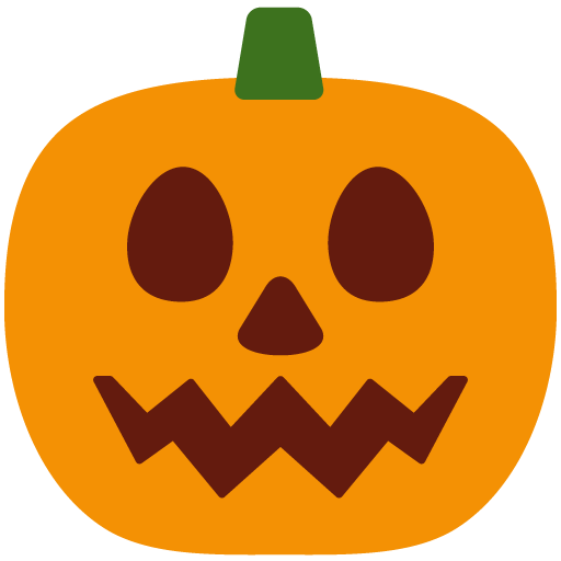 Jack-O-Lantern as drawn by Twitter / X in Twemoji 12.1.6