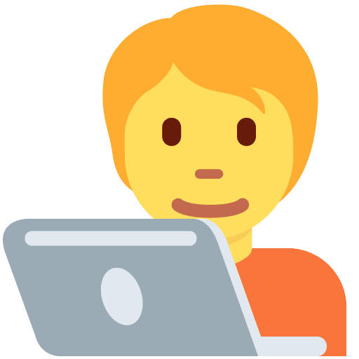 Technologist as drawn by Twitter / X in Twemoji 12.1.6