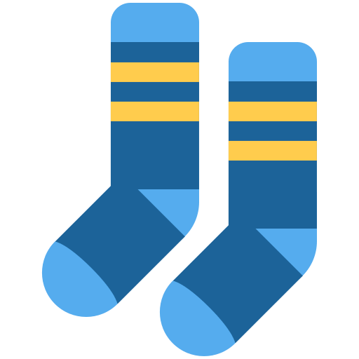 Socks as drawn by Twitter / X in Twemoji 12.1