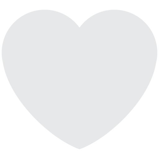 White Heart as drawn by Twitter / X in Twemoji 13.0.1