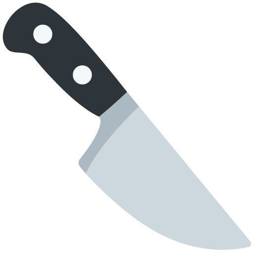 菜刀 as drawn by Twitter / X in Twemoji 13.0.2