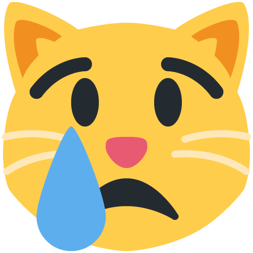 Gato Llorando as drawn by Twitter / X in Twemoji 13.0.2