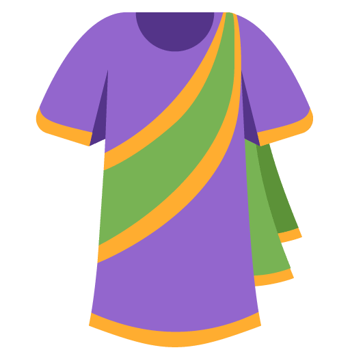 Sari as drawn by Twitter / X in Twemoji 13.0.2