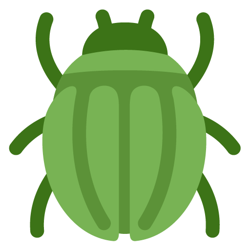 Beetle as drawn by Twitter / X in Twemoji 13.0.2