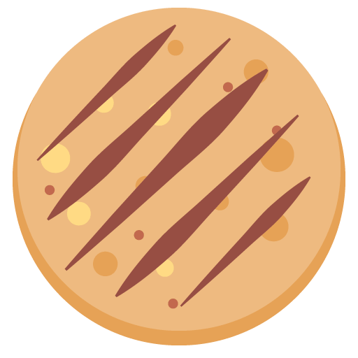 Focaccia as drawn by Twitter / X in Twemoji 13.0.2